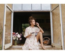 SPELL & THE GYPSY Pink Rose Garden Floral Mini Dress Romantic S Au 8 10 Us 4 6