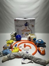 Baby Crib Mobile Music Lights Remote Space Plush Toys