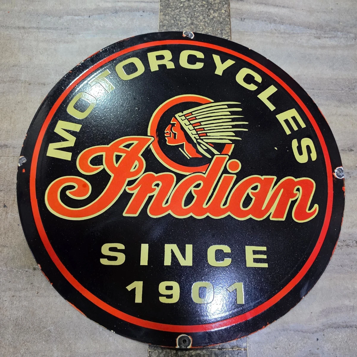 Indian Motorcycle Sign In Original Advertising Signs (1930-1969