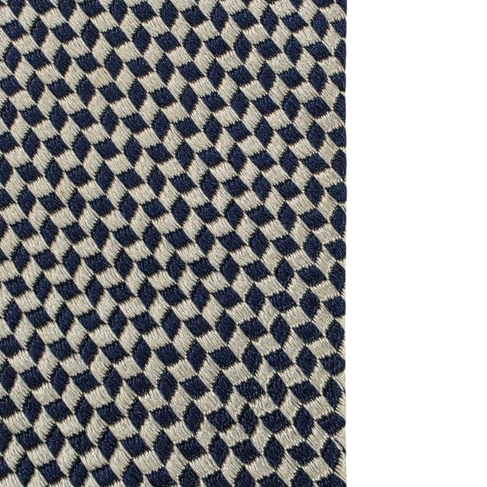 Corbata Brooks Brothers para hombre negra blanca XL seda hecha a mano bordada en EE. UU. Foto 2 de 4