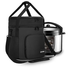 2 Compartments Pressure Cooker Travel Tote Bag, Top Zip Compartment and Pocke...