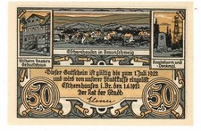 1921 UNC ESCHERSHAUSEN Germany  Notgeld 50 Pfennig Note