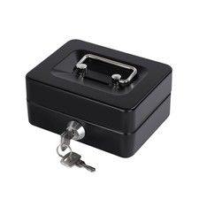 Mini Cash Box Metal Piggy Bank Cash Box with Lock and Keys for Casino