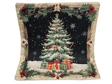 Christmas Tree Winter Scene Christmas Throw Pillow Cover Holiday Home Decor