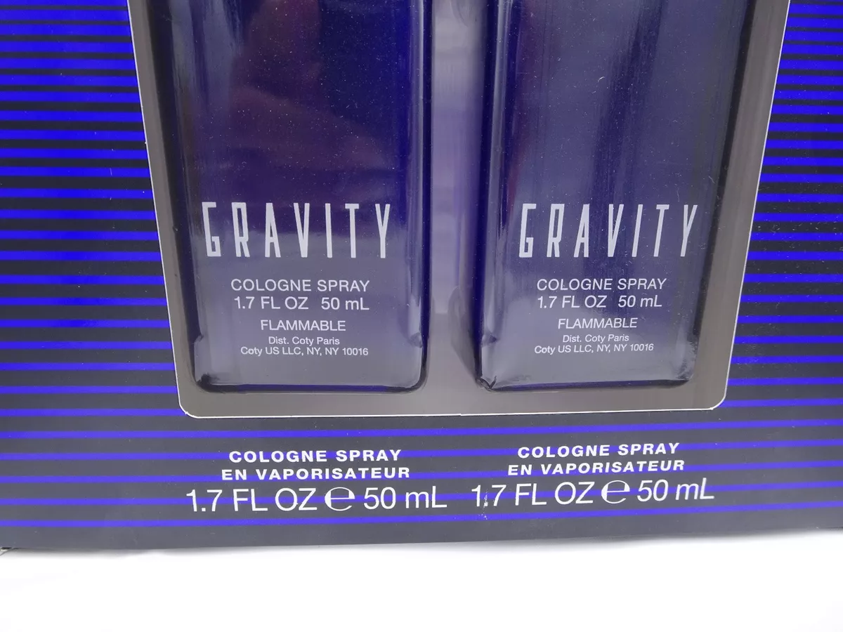 GRAVITY BY COTY 2 PC GIFT SET TWO 1.7 OZ COLOGNE SPRAY NEW BOXED