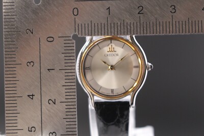 Vintage [MINT] Seiko Credor 5A70-0610 Roman 18KT Quartz 22mm