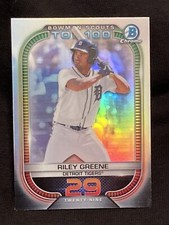 2021 Bowman Chrome Riley Greene Bowman Scouts Top 100 Refractor Tigers🔥🔥🔥