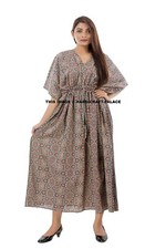 Women Long Boho Maxi Kaftan Dress Hippy Tunic Caftan Dress Night Gown One Size