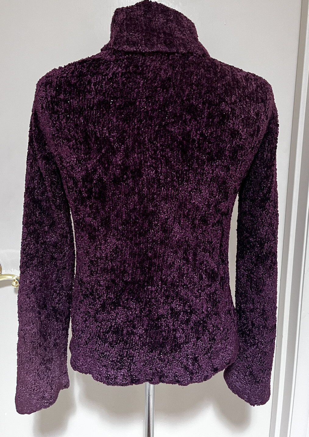 Simply Basic Burgundy Chenille Turtleneck Sweater… - image 3