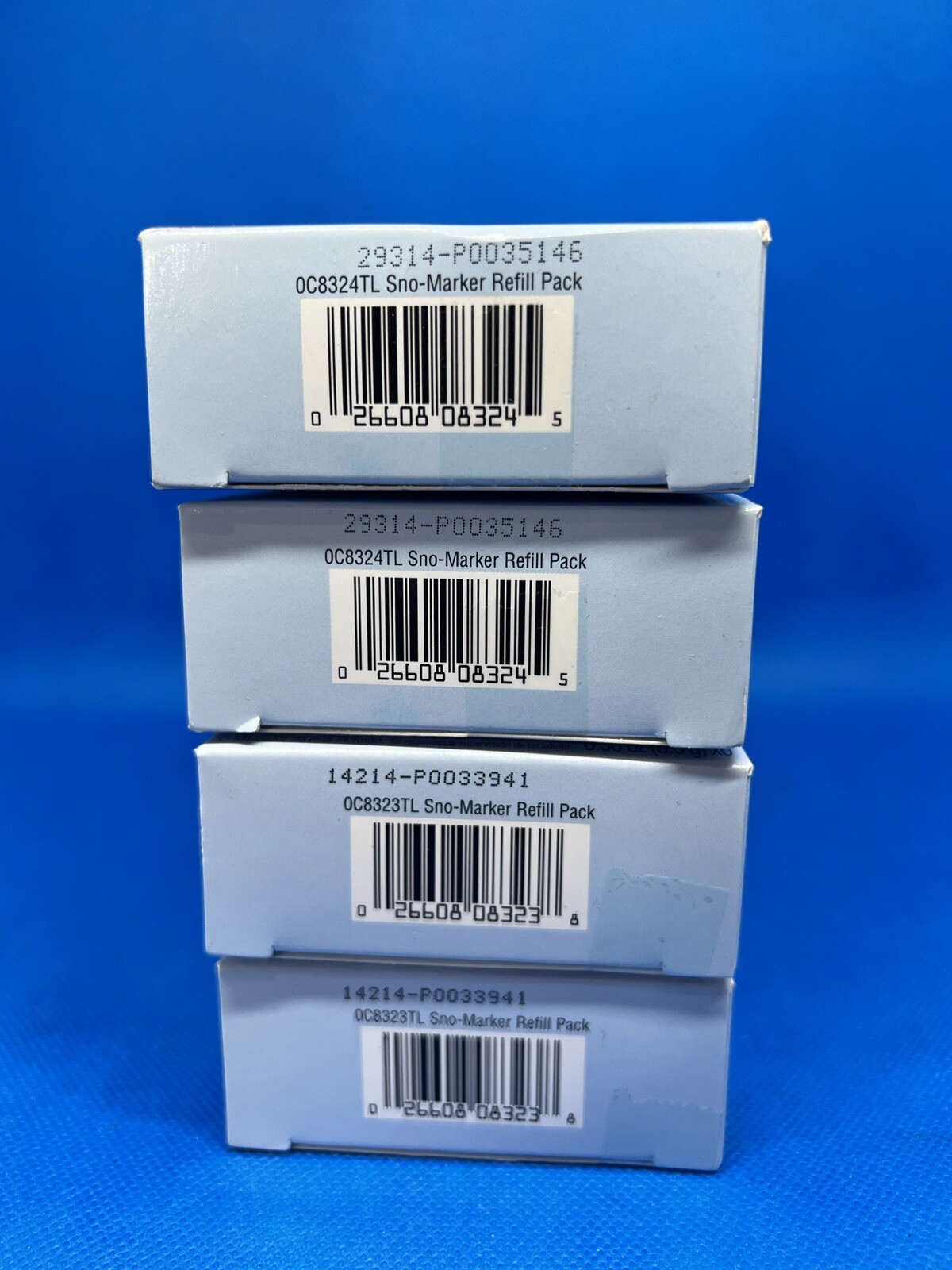 Ideal Sno-Marker Refill Packs - 4 Boxes, 6 Colors, 24 Packets. Blue Orange NEW
