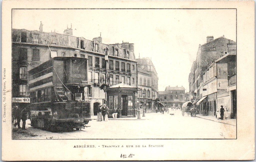 92 ASNIERES tramway a la rue de la station eBay