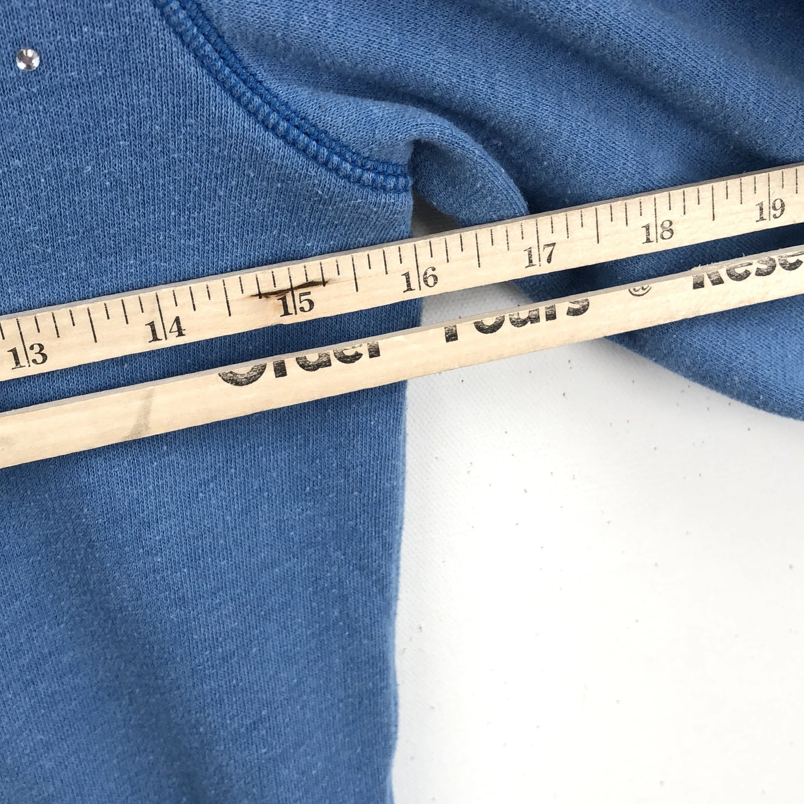 UNDERCOVER Felpa con cappuccio e zip intera Victorias Secret rosa donna blu manica lunga tasche taglia small