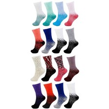 Women's Super Soft Cozy Warm Fuzzy Gradient Socks - 8 Pair Value Pack Assortment