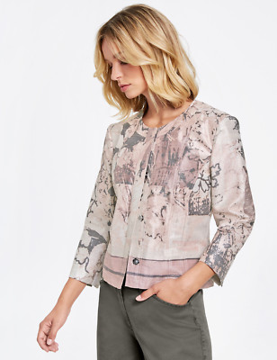 NEU GERRY WEBER JACQUARD BLAZER BROKAT JACKE Gr 38 ECRU/ALTROSA Festlich-Elegant