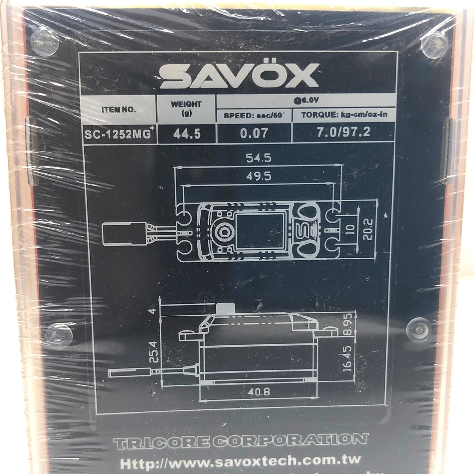 SAVOX 1252MG + LOW PROFILE HIGH SPEED 0.07 7KG DIGITAL SERVO 1/10 RC CAR DRIFT - Image 2 of 3