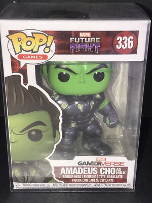 Marvel Future Fight Amadeus Cho Incredible Hulk Funko Pop Vinyl Figur 336 Neuwertig