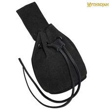 Medieval Drawstring Belt Pouch Accessory Jewelry Cosplay Costume Bag Black