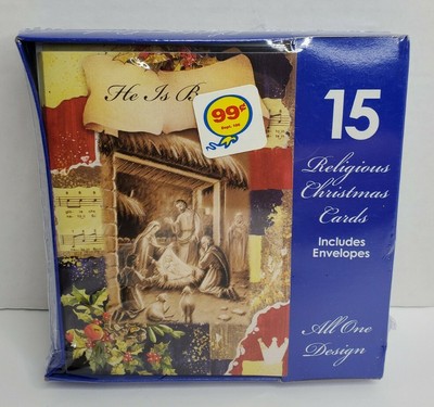 New Sealed Boxed Christmas Greeting Cards (15)ct Religious Nativity Scene | eBay