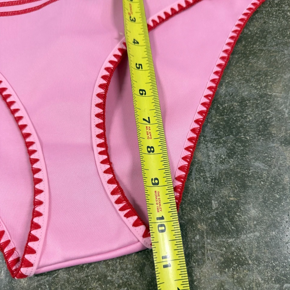 Pantalones Tankini Forever 21 Mujer Rosa Rojo Bordados Cintura Elástica Foto 2 de 4