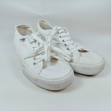 Hurley Womens Carrie 1566108 White Canvas Sneaker Tennis Shoe Size 6