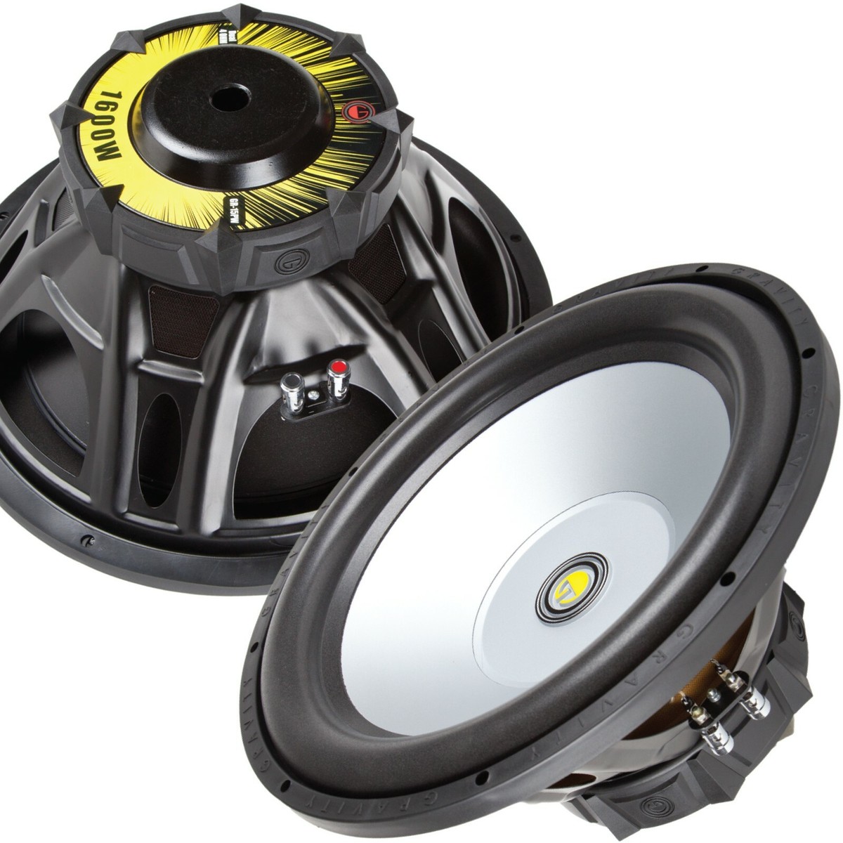Gravity 15 Inch 1600 Watt Car Audio Subwoofer w/ 4 Ohm DVC Power