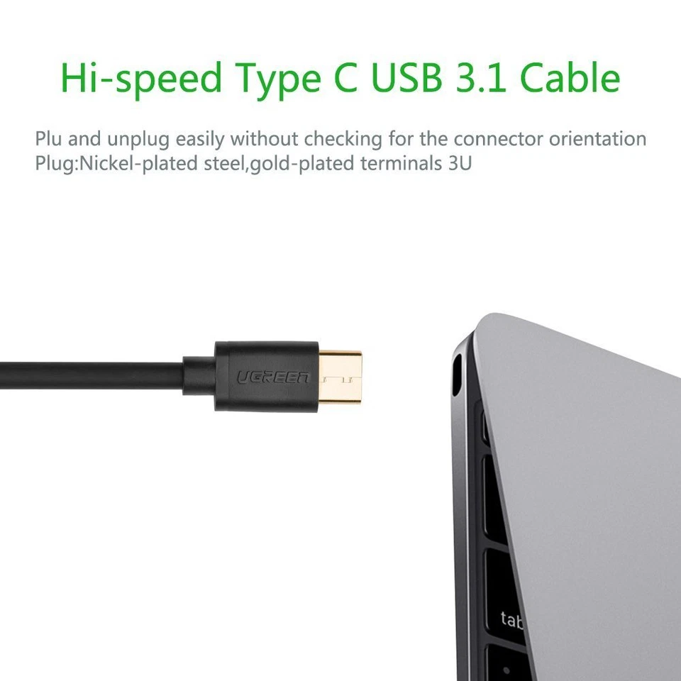 Cable USB Tipo-C Alta Calidad UGREEN (Variedad de Colores y Longitudes) Foto 3 de 4
