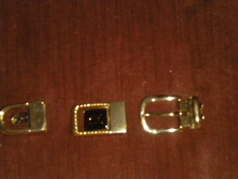  NEW LOT OF 3 GOLD  BUCKLE FOR REVERSIBLE BELTS  FOR  1 IN WIDE CHANNEL BUCKLE