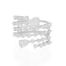 Diamond Spiral Engagement Ring 2.31 Ct Pear Brilliant Cut 10k White Gold Jewelry