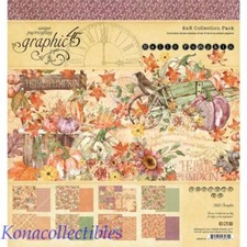 Graphic 45 Hello Pumpkin 8 x 8 Collection Pack New Fall, Watercolor