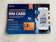 QLINK Wireless 5G Sim Card Kit Includes Sim Card And Adaptor NEW
