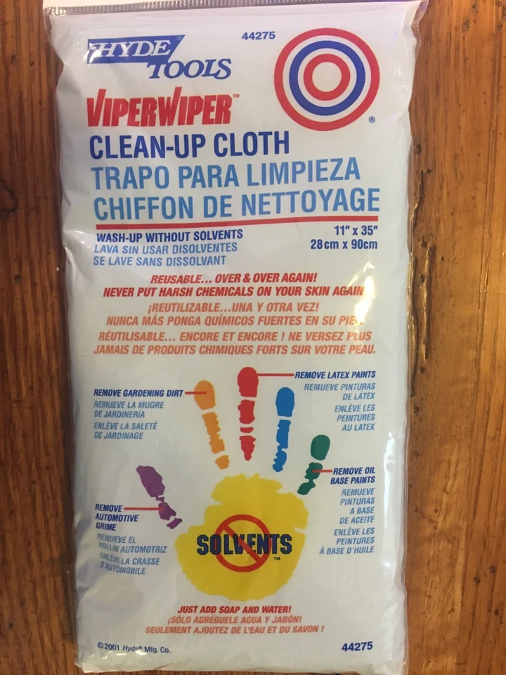 6 paños de limpieza Hyde Tools ViperWiper sin necesidad de disolventes coche barco casa (5) Foto 2 de 3