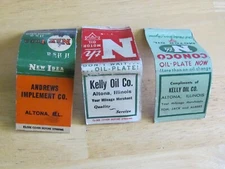 VINTAGE ALTONA ILLINOIS MATCHBOOKS ANDREWS IMPLEMENT & KELLY OIL CONOCO CAR
