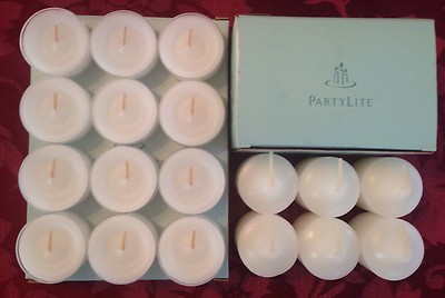 PartyLite COCONUT COVE Tealight &  Votive Candles New LOT 18 NIB Retired White