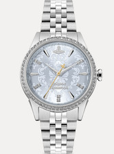Vivienne Westwood Little Wallace Watch Silver Light Blue New with Box and Tags