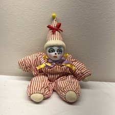 Vintage Porcelain Face Clown Doll