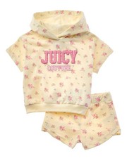 Juicy Couture 2Pc French Terry Hoodie Short Set