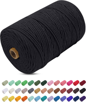 Makramee Garn Schwarz, Uiopa Makramee Garn 3Mm X 200M Farbig Baumwollkordel Baum
