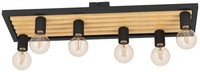 Eglo Deckenleuchte Consett Schwarz Braun 78 X 25 Cm Deckenlampen