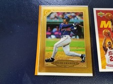 Julio Franco Cleveland Indian 1997 Topps Gallery OVERSIZE Black Orange Border
