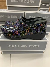 Dansko XP 2.0 Patent Floating Hearts Women's 40 41 3950-620202 Clog Shoe