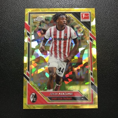 2025-26 Topps Chrome Bundesliga Sapphire Johan Manzambi Yellow /75