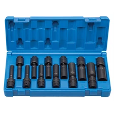 Grey Pneumatic 9712UMD 1/4" Drive 12-Piece Deep Universal Metric Set