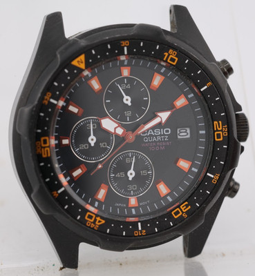 CASIO QUARTZ CHRONOGRAPH 5162 AMW-370, 45.2mm 22mm LUG WRIST WATCH, RUNS (OP)