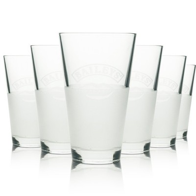 6x Baileys Glas 0,3l Heißgetränkeglas Longdrinkgläser Elegant Satiniertes Design