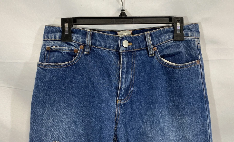 Alice + Olivia Women's Heart Cutouts Blue Denim Jeans Size 28 - Image 3 of 4