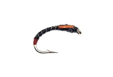 3 CRISP PACKET Flies BUZZER Midge Epoxy Red Butt Trout FLY Fishing Size 10 12