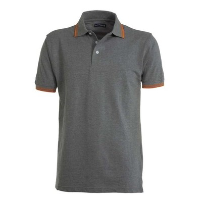 Herren Poloshirt Skipper Melange Grau und Orange Gr. S Payper Arbeit