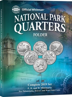 National Park Quarters Folder with W Mint Mark: Complete 2019 Set - Whitman Coin