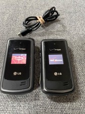 2 LG VX5500 Verizon Wireless 2008 Flip Phones - Tested  Working 