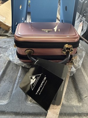 NEW Triforce Elite Hardside 12'' Beauty Travel Makeup Case Rose Gold